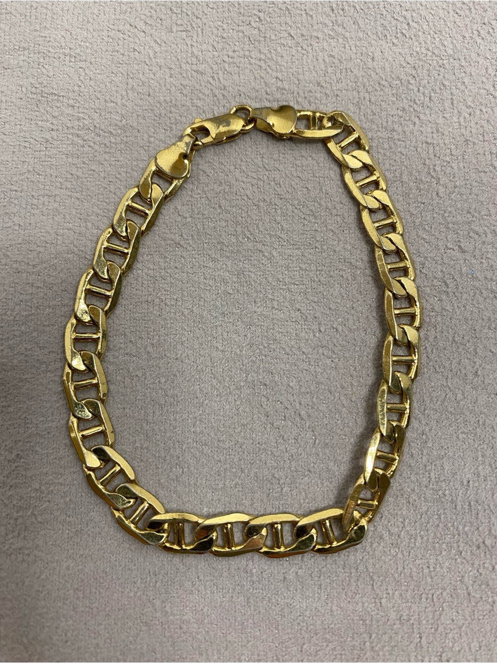 Vintage Gold Tone Mariner Chain Bracelet Nautical Anchor Link Classic Style